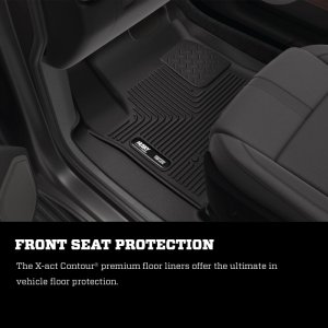 Hyundai Santa Fe Floor Mats - Rear - Husky Liners - X-act Contour Series - Black - `19-`20